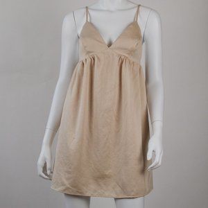 Anthropologie Beige Mini Slip Dress